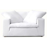 Cloud-Sofa mit Kissen Modernes Minimalistisches Weißes Stoff-Luxus-Dreisitzer-Sofa Wohnzimmer Nordisches Apartment Gepolstertes Sofa