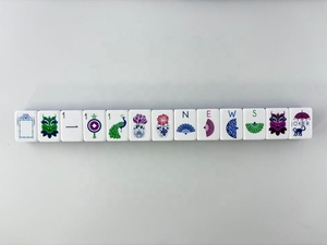 Jeu de Mahjong Américain Violet Vibrant de 160 Pièces, Tuiles Acryliques Sandwich à 4 Couches, Portable, Divertissement de <span class=keywords><strong>Poker</strong></span>, Règles Professionnelles NMJL - Product Image 3