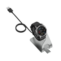 Eraysun câble de charge rapide pour montre intelligente Base de charge en acier inoxydable pour chargeurs de montre Garmin Venu3 Venu3s Vivo Active5