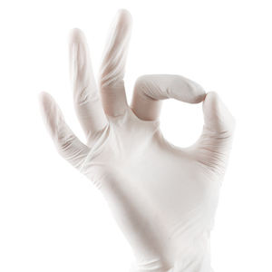 High Quality Disposable Latex Examination Gloves <b>Powder</b> Free 5MIL Thick 24CM Length Smooth <b>Texture</b> Cut Edge Cuff - Product Image 3