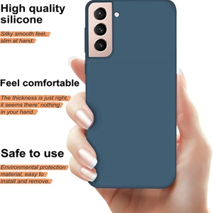 Funda de Silicona Líquida, Acabado Mate, TPU, Minimalista, Compatible con Samsung Galaxy S21 5G - Product Image 4