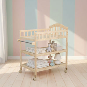 Furniture Baby Changing Unit Wood For Babies and Kids Wood Baby Change <b>Table</b> with <b>Adjustable</b> Height - Product Image 2