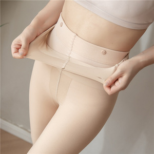 Collants sexy brillants pour femmes 230g/300g, collants thermiques à double couche, transparents, leggings chauds interchangeables avec bouton - Product Image 6