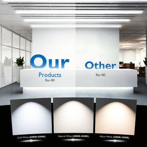 Le magasin mené carré industriel de lumière de Batten de 2ft 4ft pour le bureau allumant l'atelier élevé de baie de 36W 48W 72W a mené des lumières linéaires de bande - Product Image 2