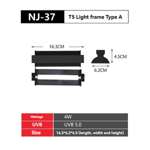 Lampada UVB10.0 UVB5.0 T5 Professionale per Rettili, Striscia Luminosa Ultravioletta Durevole e Leggera per Terrari, Set Completo con Supporto - Product Image 6