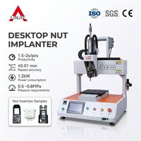 Machine de pose à chaud de bureau 3 axes 1,2 kW à double station et opération simple pour l'insertion d'écrous en laiton