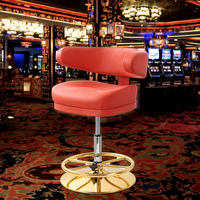 Chaise de bar meubles Restaurant nordique rustique solide cuisine pas cher haut comptoir métal cuir Pu moderne tabourets de bar chaises pivotantes