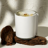 Décoration intérieure haut de gamme Design personnalisé Emballage de boîte-cadeau en cuir de luxe Bougies parfumées en cire de soja faites à la main