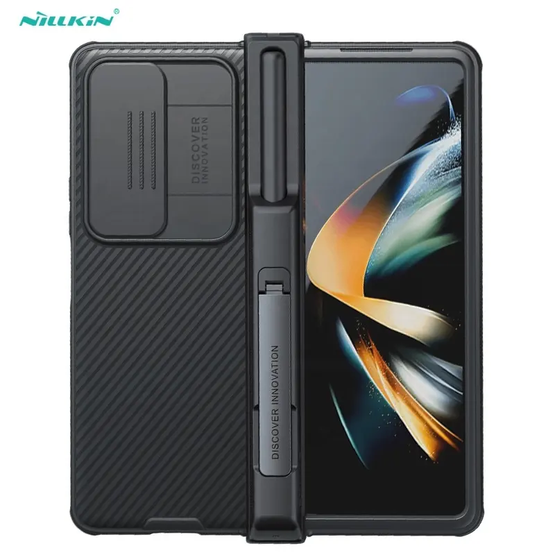 For Samsung Galaxy Z Fold4 stand Case NILLKIN CamShield Pro Slide Camera Folding Case TPU PC Protection Cover with pen slot