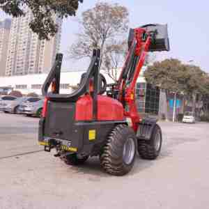 Cargadora de Ruedas 4x4 con Motor Diésel Kubota de Alta Calidad, Minicargadora de 0.6 Toneladas con Cucharón de 0.8m y Alto Momento de Carga - Product Image 4