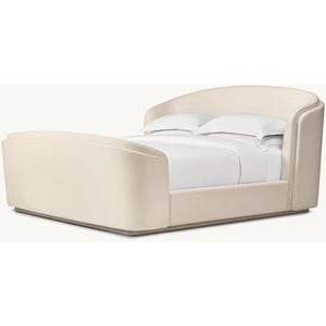 Letto matrimoniale personalizzato di lusso leggero per Villa camera da letto principale matrimonio moderno stile nordico Hotel letto imbottito con testiera imbottita - Product Image 4