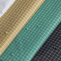 Tissus en nylon Cordura à carreaux Oxford en polyamide teints en fil, imperméables et antistatiques, 210D Ripstop