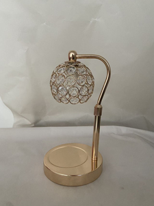 Crystal <b>Shade</b> <b>Candle</b> Warmer <b>Lamp</b> Wooden Base LED Light Bedroom Decor - Product Image 5