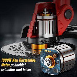 Tondeuse à gazon sans fil autopropulsée sans balais, haute efficacité, batterie 21V, 1000W, pour usage industriel et bricolage - Product Image 4