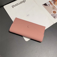 Dompet Kulit Asli Wanita Desainer Mewah Merk Grosir AL1058 Slim Custom Logo Passport, Tempat Kartu Kredit