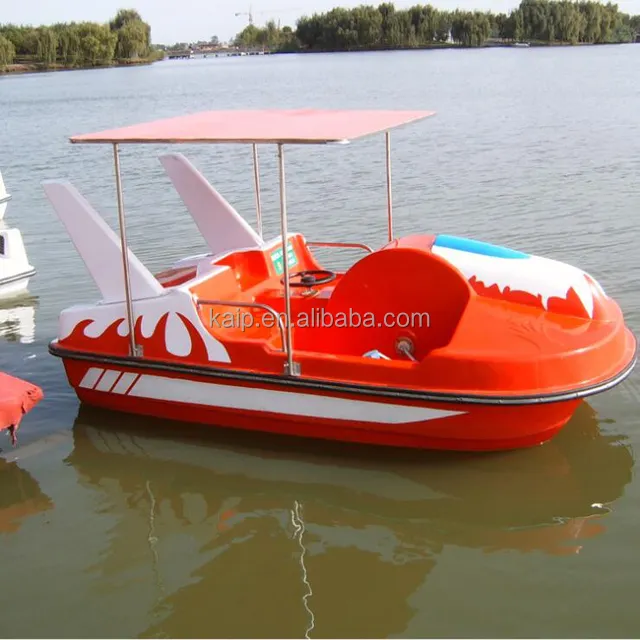 aqua pedal water bike boat with fiberglass material Rocket model pedal boat with 2 seats for sale