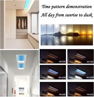 Panneau LED WiFi Tuya, simulation du rythme biologique, éclairage solaire, ciel artificiel virtuel, lumière de plafond, lumière de fenêtre bleue