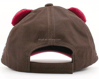 Gorra de Béisbol de 5 Paneles de Sarga de Algodón para Niños, Gorra con Bordado de Orejas de Panda, Gorra de Béisbol Infantil con Diseño de Panda