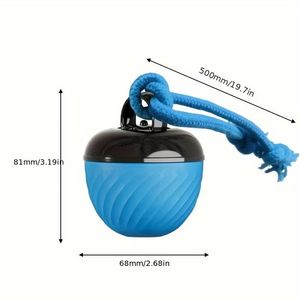 Balle interactive pour chien avec son, jouet de lance et de ramassage, balle à mâcher en corde pour l'entraînement en intérieur - Product Image 5