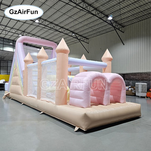 Château gonflable commercial GZAIRFUN en PVC avec parcours d'obstacles facile à installer, couleur <span class=keywords><strong>macaron</strong></span>, pour locations événementielles - Product Image 2