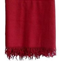 Karmakara PARIJAT HANDICRAFT 100% Châle de méditation en laine Bordeaux Rouge Moines tibétains Design Echarpe ethnique du Tibet Yoga