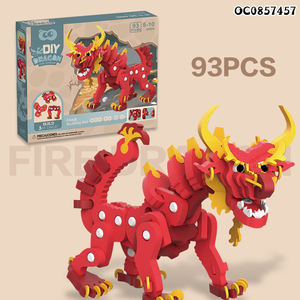 93 pièces <span class=keywords><strong>de</strong></span> blocs <span class=keywords><strong>de</strong></span> <span class=keywords><strong>construction</strong></span> <span class=keywords><strong>en</strong></span> <span class=keywords><strong>mousse</strong></span> EVA 3D pour enfants, puzzle éducatif, dragon <span class=keywords><strong>de</strong></span> feu - Product Image 5