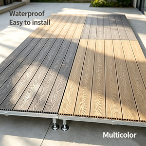 Kit de <span class=keywords><strong>terrasse</strong></span> préfabriqué en WPC à assemblage rapide, certifié ISO9001, écologique, imperméable et anti-UV, <span class=keywords><strong>pour</strong></span> espaces extérieurs, patios et terrasses. - Product Image 2