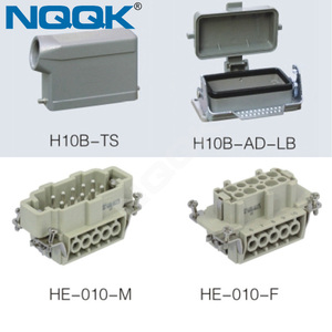 HDC-HE-010-03S 10 broches robuste monté en surface prises connecteur avec 2 leviers - Product Image 4
