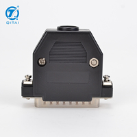 Conector Hembra D-SUB 44P 5A QX822-44, Carcasa Rectangular Encolada, Línea de Impresión, IP66, para Equipos de Control Industrial y Automotriz