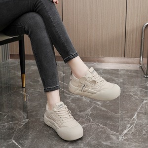 LYKU 2026 Nouvelle Collection Automne-Été – Chaussures Femme Respirantes en PU à Lacets, Antidérapantes, Plateforme Rehaussante, Style Décontracté et Sportif pour Étudiantes - Product Image 6