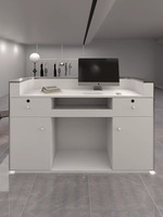 Comptoir de Réception en Acier Inoxydable Sur Mesure, Petite Caisse de Magasin, Bureau Simple pour Salon de Coiffure ou de Beauté