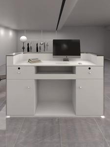 Bancone Reception Personalizzato in Acciaio Inox, Piccolo <span class=keywords><strong>Banco</strong></span> <span class=keywords><strong>Cassa</strong></span> per Negozi, <span class=keywords><strong>Bar</strong></span>, Saloni di Bellezza e Barbieri - Product Image 5