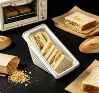 Boîte à sandwich triangulaire en RPET écologique, jetable, transparente, pour tranches de gâteau, avec service d'impression personnalisé