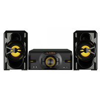 Nouveau système audio mini Hi-Fi 80W RMS en plastique avec double micros, sans fil, radio FM 5.0, télécommande USB pour home cinéma
