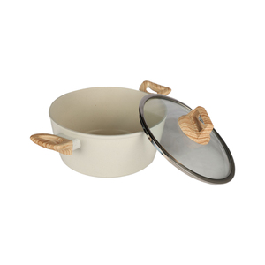 Sản phẩm bán chạy nhất <span class=keywords><strong>2025</strong></span> nóng bán viết Granite <span class=keywords><strong>Cookware</strong></span> Set cảm ứng dưới chảo chậu lớp phủ không dính cho nấu ăn tại nhà - Product Image 4