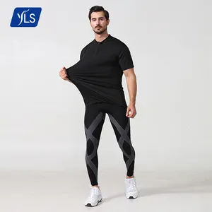 YLS Drop Shipping Thể Thao Chất Lượng Cao Nhanh Khô Sport T Shirts Workout Chạy Thể Thao Áo Phông Phòng Tập Thể Dục Vải Cho Nam Giới