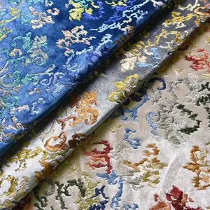 Новый дизайн, современная роскошная бархатная ткань с вышивкой, тканевая занавеска с вышивкой для гостиной