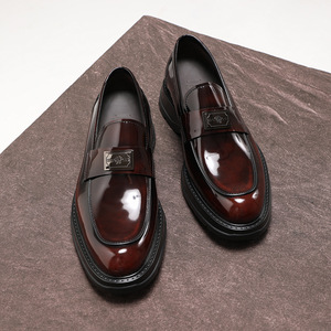 Chaussures habillées pour hommes en cuir noir de haute qualité, imperméables, respirantes, style de mariage, avec semelle en caoutchouc pour toutes les saisons - Product Image 5