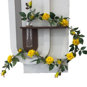 Roses artificielles jaunes grimpantes Secret Garden, fleurs en soie plastique, décorations de mariage en extérieur, décorations murales pour la maison - Product Image 5