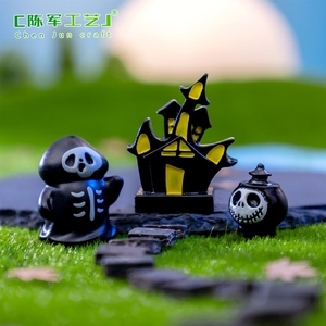 Nouveauté transfrontalière Weij : Accessoires décoratifs DIY pour micro-paysages, thèmes Halloween (sorcière, fantôme, dieu de la mort), miniatures et petits ornements - Product Image 5