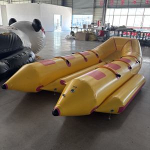 เรือกล้วยเป่าลมสำหรับ 6 คน ใช้สำหรับลากจูง ตกปลา และกีฬาทางน้ำสำหรับกลุ่ม - Product Image 1