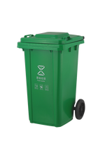Poubelle en plastique de 100 litres, fabricant chinois avec roues et couvercle pour l'extérieur et l'intérieur