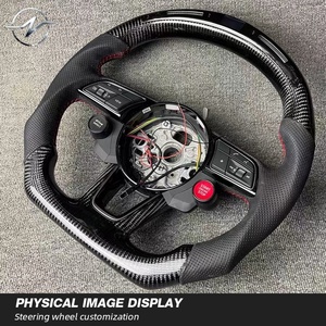 Volante de Fibra de Carbono con LED Completo para <span class=keywords><strong>Audi</strong></span> <span class=keywords><strong>A3</strong></span> A4 B9 A5 RS3 RS4 RS5 S3 S4 S5 S6 S7 RS6 RS7 B8.5 B8 R8 TTRS TTS TT Q3 - Product Image 4