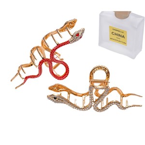 Trendy Serpent Hair Jaw Clip Crystal Inlaid Snake Pattern <b>Large</b> Hair Grab Gothic Stylish Hair <b>Ornament</b> For Ladies - Product Image 3