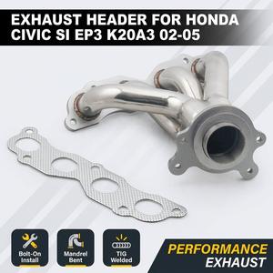 Système d'échappement <span class=keywords><strong>de</strong></span> course 4-<span class=keywords><strong>en</strong></span>-1 <span class=keywords><strong>en</strong></span> acier inoxydable haute performance pour Si SiR EP3 02-05 K20A3 2.0L DOHC I-VTEC - Product Image 1