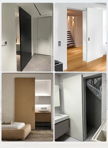 Ma cửa vô hình theo dõi hợp kim nhôm kính hẹp cạnh hồ sơ phần cứng mềm đóng cửa trượt con lăn cửa - Product Image 6