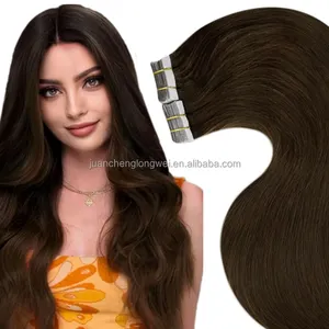 Remy Virgin Human Russian Hair Double Drawn Tape In Hair Extension Adhesive Tape Raw Hair Single Donor With 100% Cuticle Aligned