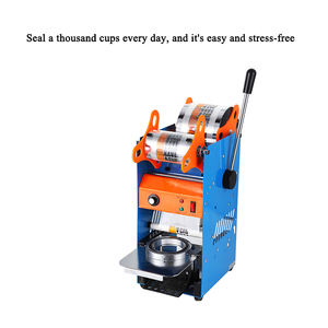 Machine de cachetage de tasse en plastique de scellant de tasse de ménage pour des tasses de lait de soja de thé de lait - Product Image 3