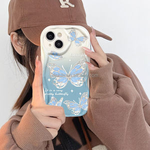 Custodia per telefono con Design innovativo custodia per telefono a farfalla blu, adatta per <span class=keywords><strong>iPhone</strong></span> 16 15 Pro Max 14 13 12 <span class=keywords><strong>11</strong></span> <span class=keywords><strong>Cover</strong></span> <span class=keywords><strong>protettiva</strong></span> per telefono - Product Image 5