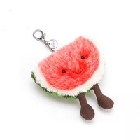 Leuke Marshmallow Pluche Sleutelhanger Suikerwatten Schattig Zacht Tweekleurig Sleutelhanger Tas Aanhangsel Accessoires Poppen Kraanmachine